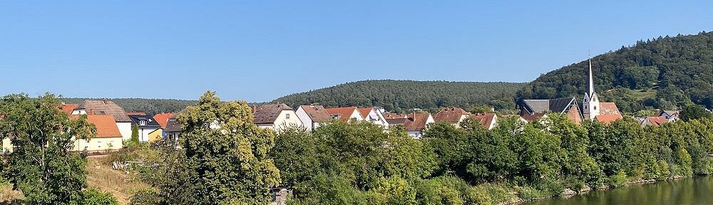 Main: Blick auf Erlenbach am Main - Foto: Stefan Frerichs / RheinWanderer.de