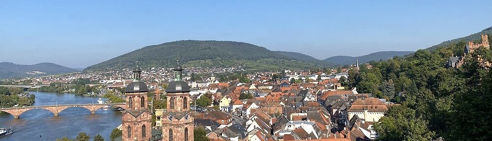 Main: Blick von der Mildenburg auf Miltenberg - Foto Stefan Frerichs / RheinWanderer.de